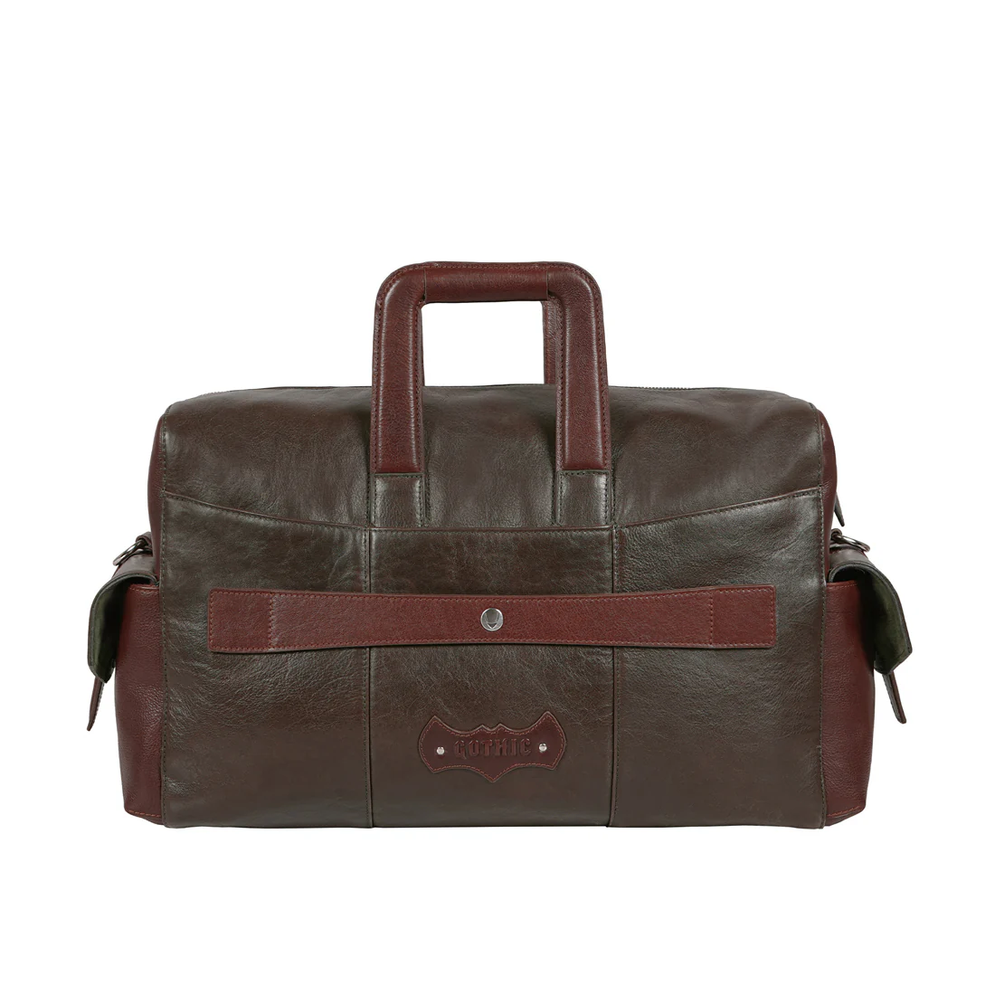 Gangnam 02 Green Leather Duffle Bag - Image 4