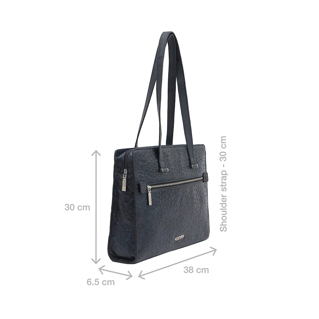 Gatwick-04 Blue Leather Laptop Bag - Image 3