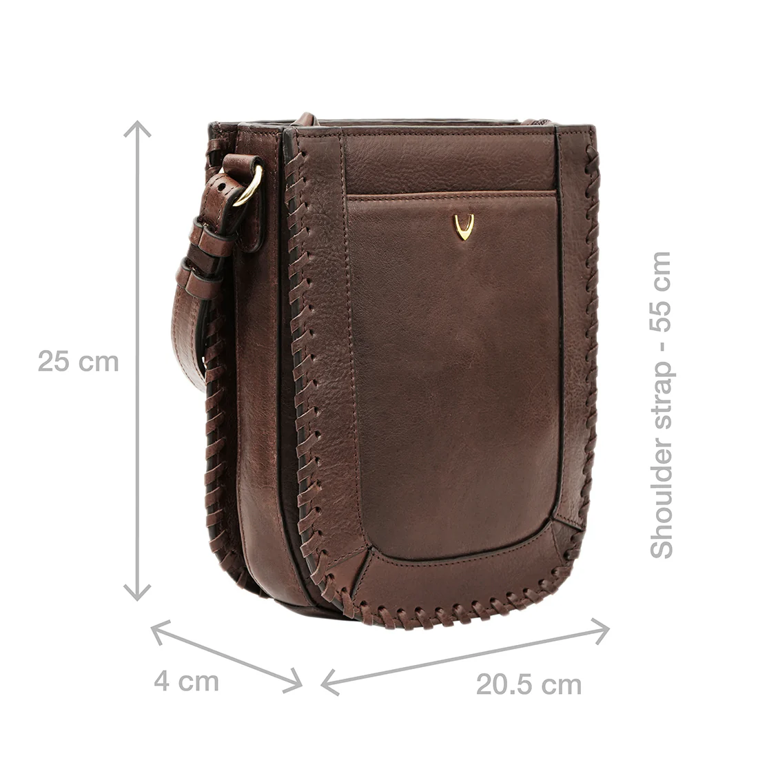 Geisha 03 Dark Brown Leather Sling Bag - Image 3