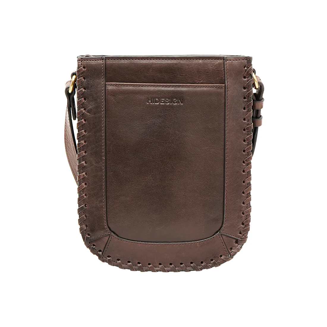 Geisha 03 Dark Brown Leather Sling Bag - Image 4