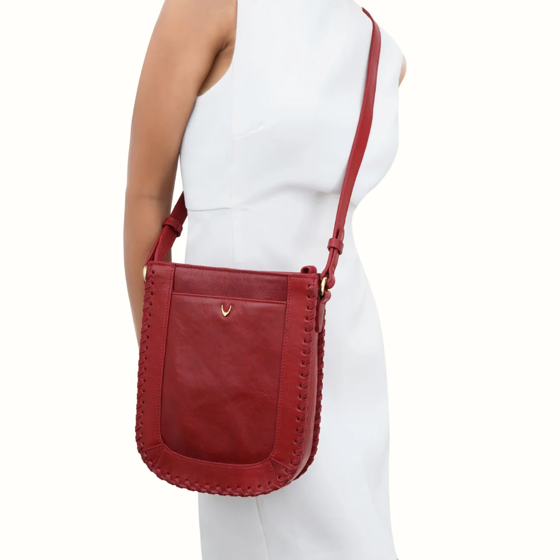 Geisha 03 Red Leather Sling Bag - Image 2