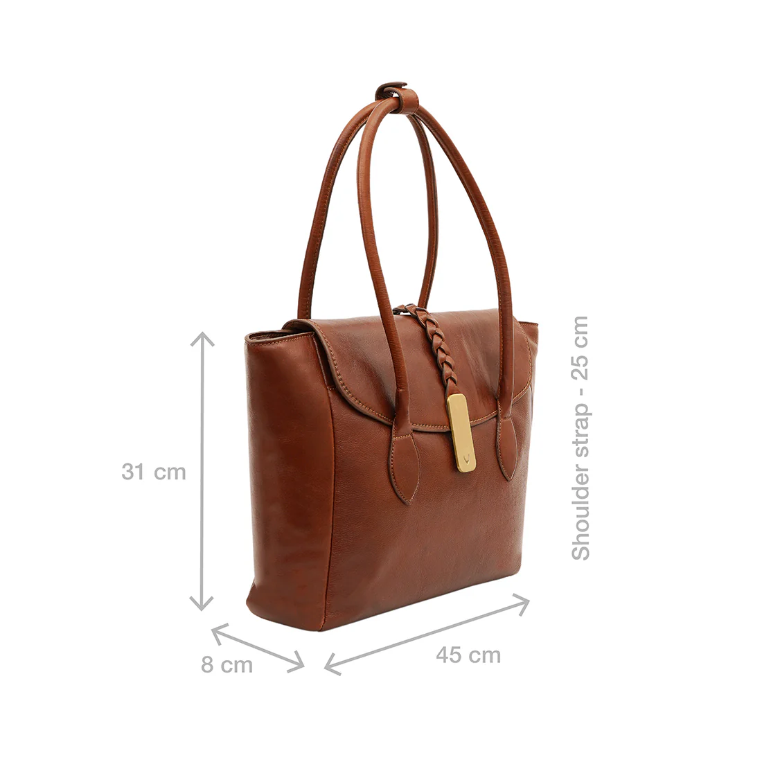 Geisha 04 Tan Leather Laptop Bag - Image 3