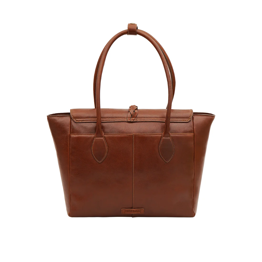 Geisha 04 Tan Leather Laptop Bag - Image 4
