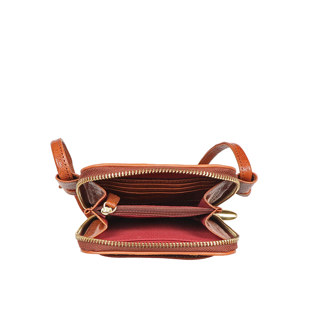 Geisha W1 Tan Leather Sling Wallet - Image 3