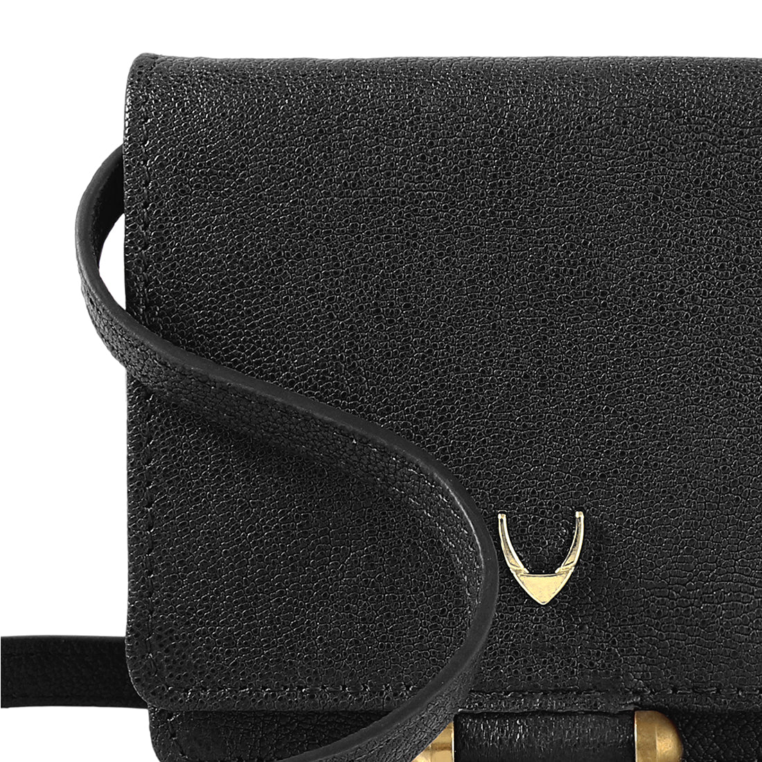 Geisha W3 Black Leather Sling Wallet - Image 6