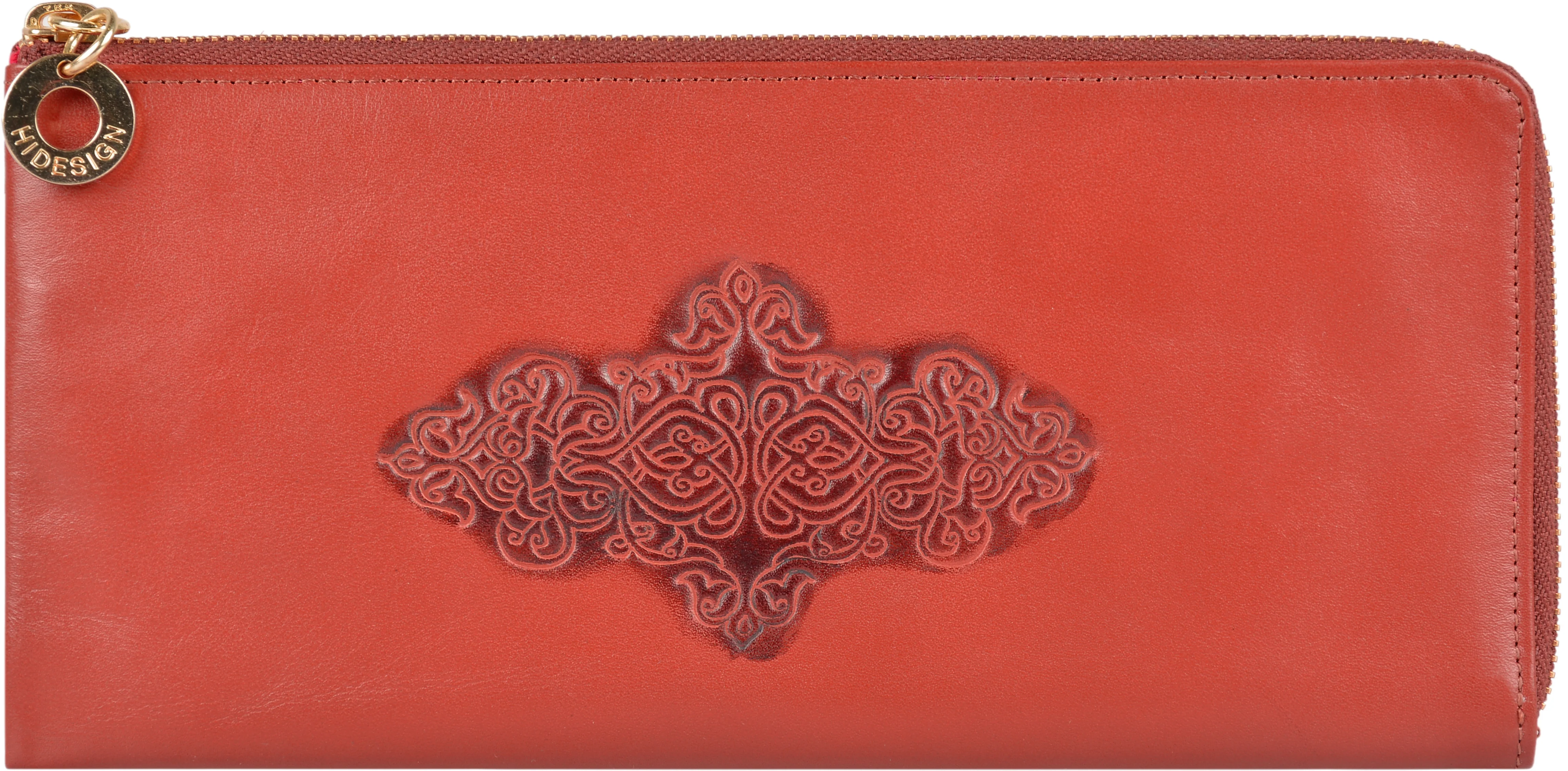 Gelda W2 Marsala Leather Zip Around Wallet