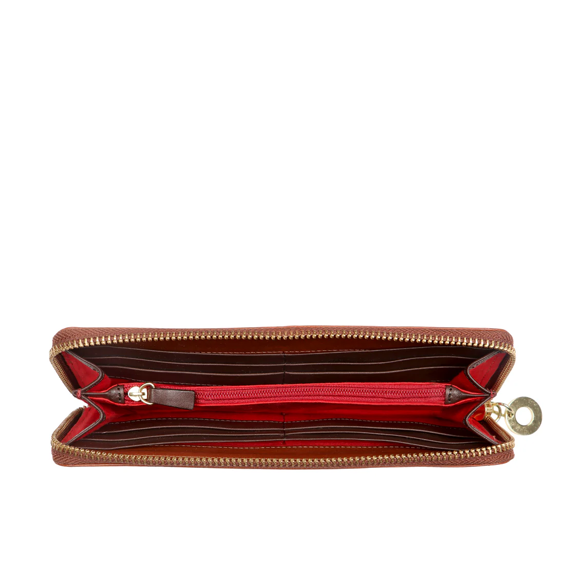 Gelda W3  Tan Leather Zip Around Wallet - Image 5