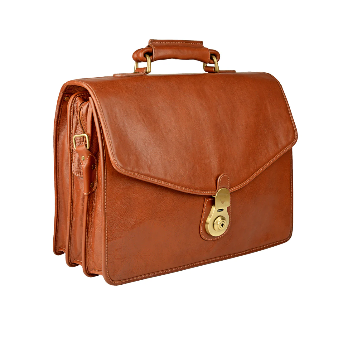 Gi First Tan Leather  Briefcase - Image 2