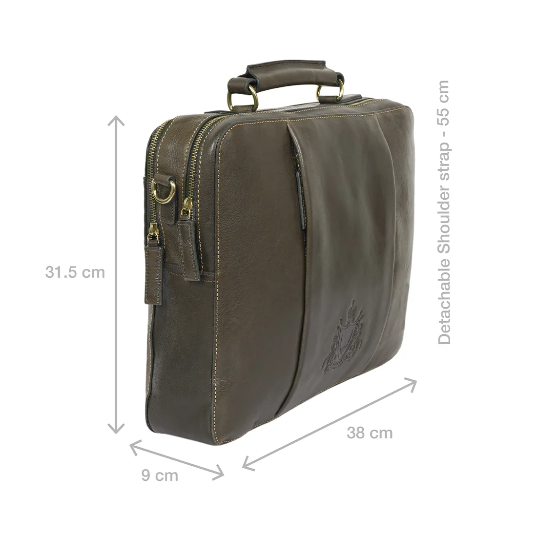 Gitano 03 Green Leather Briefcase - Image 3
