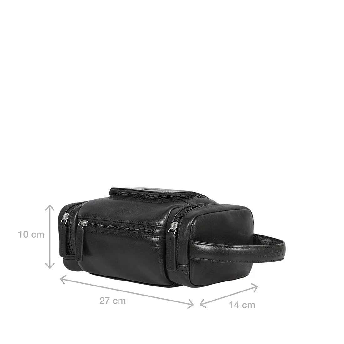 Gitano W1 Black Leather Wash Bag - Image 3