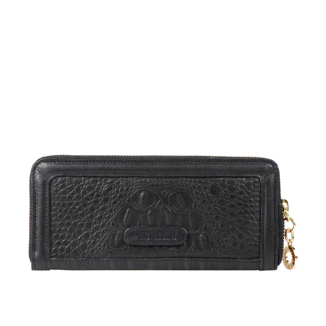 Glam W1 Black Leather Zip Around Wallet - Image 3