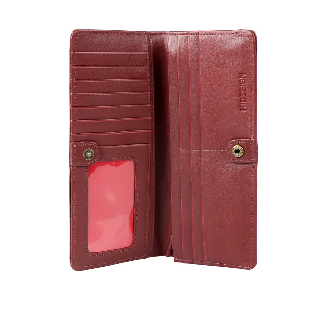 Glam W2 Marsala Leather Bi-Fold Wallet - Image 4