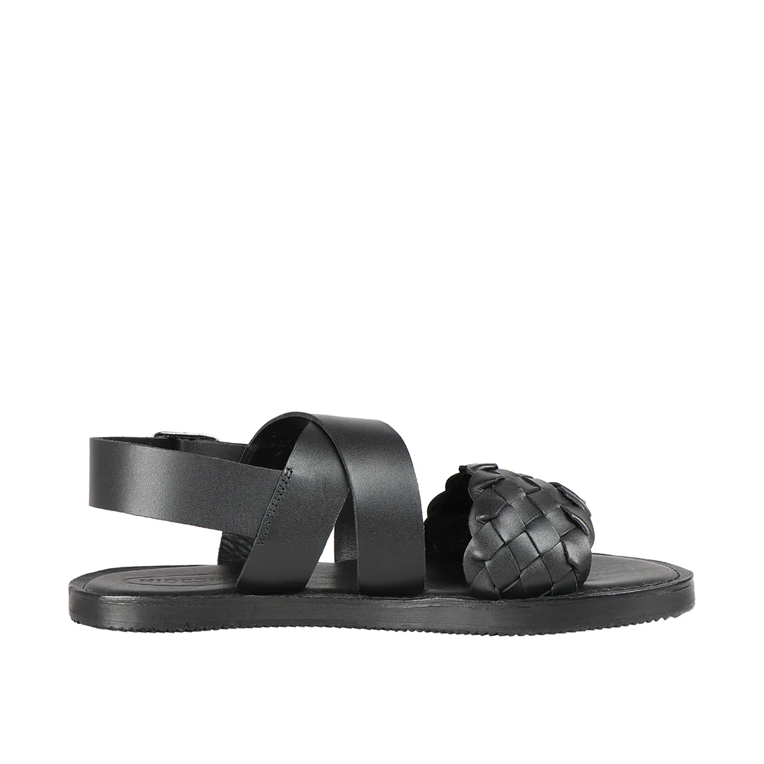 Glen Men's Black Leather Strap Sandals - Image 3