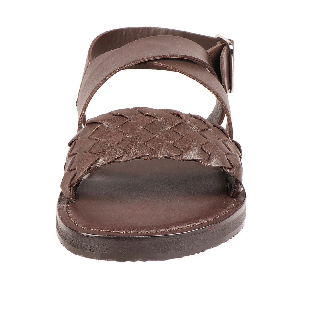 Glen Men's Brown Leather Strap Sandals - Image 2