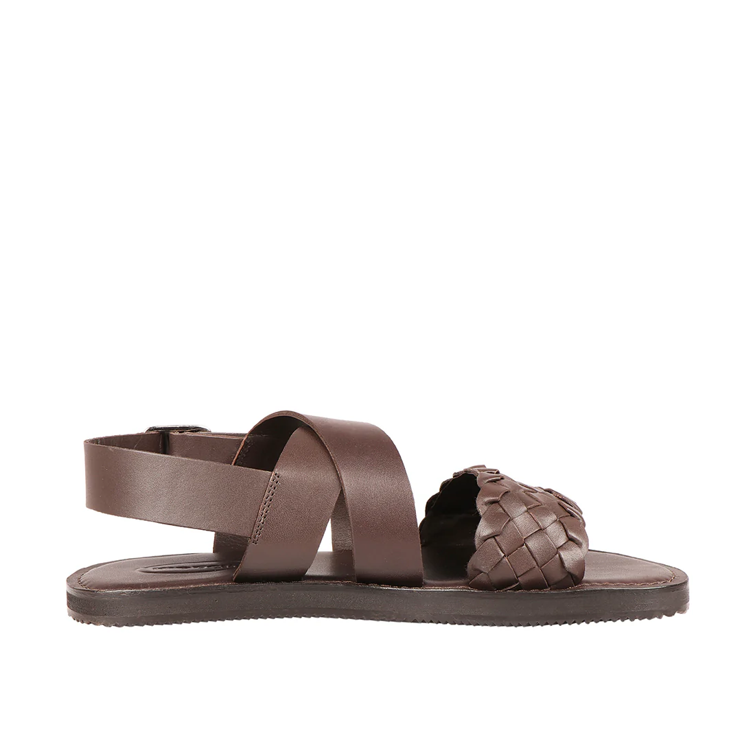 Glen Men's Brown Leather Strap Sandals - Image 3