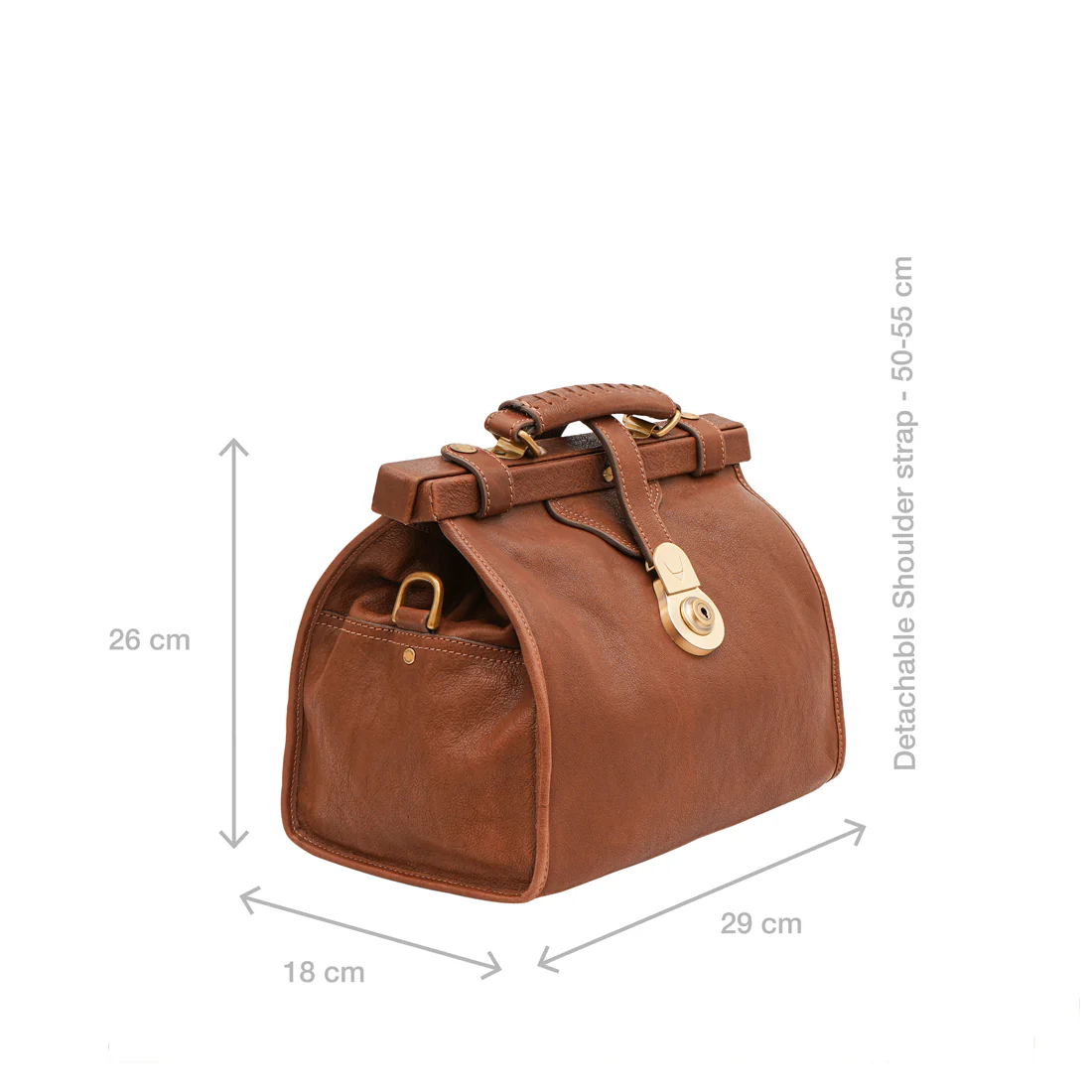 Grazia Tan Leather Satchel - Image 3