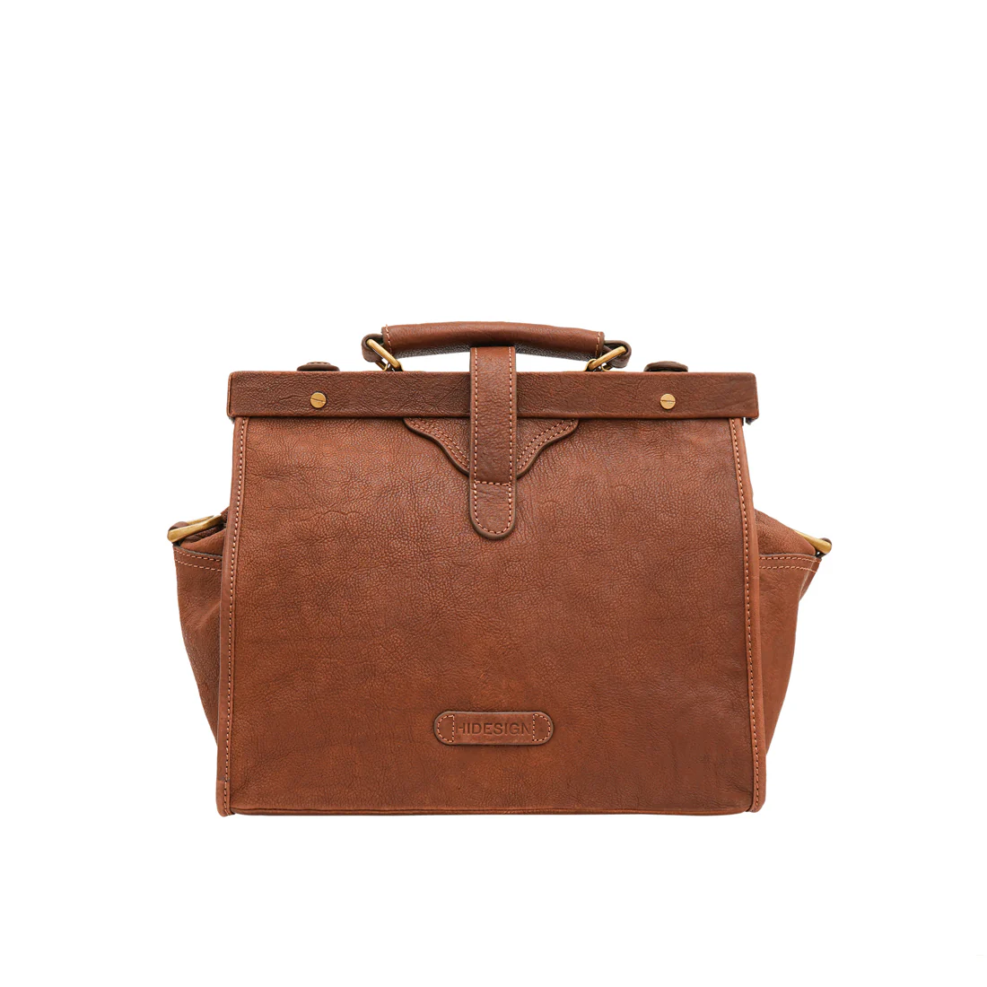 Grazia Tan Leather Satchel - Image 4