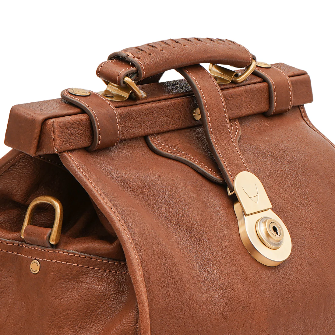 Grazia Tan Leather Satchel - Image 5