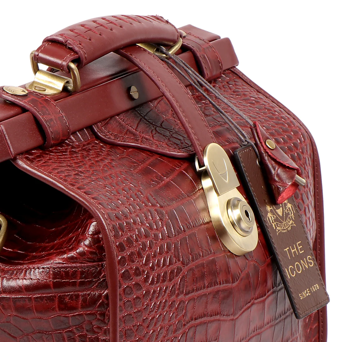 Grazia Red Leather Satchel - Image 5