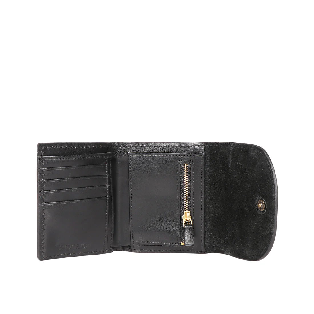 Growth - W1 Black Leather Trifold Wallet - Image 3