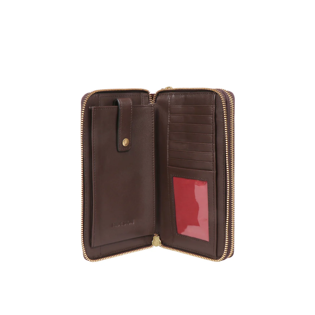 Growth - W3 Brown Leather Zip Around Wallet - Image 5
