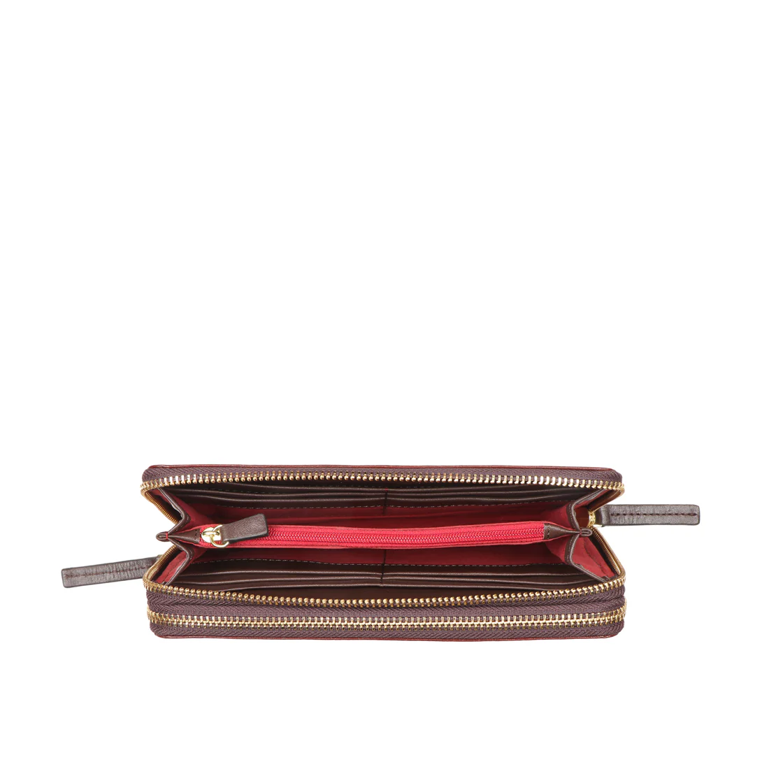 Growth - W3 Brown Leather Zip Around Wallet - Image 7