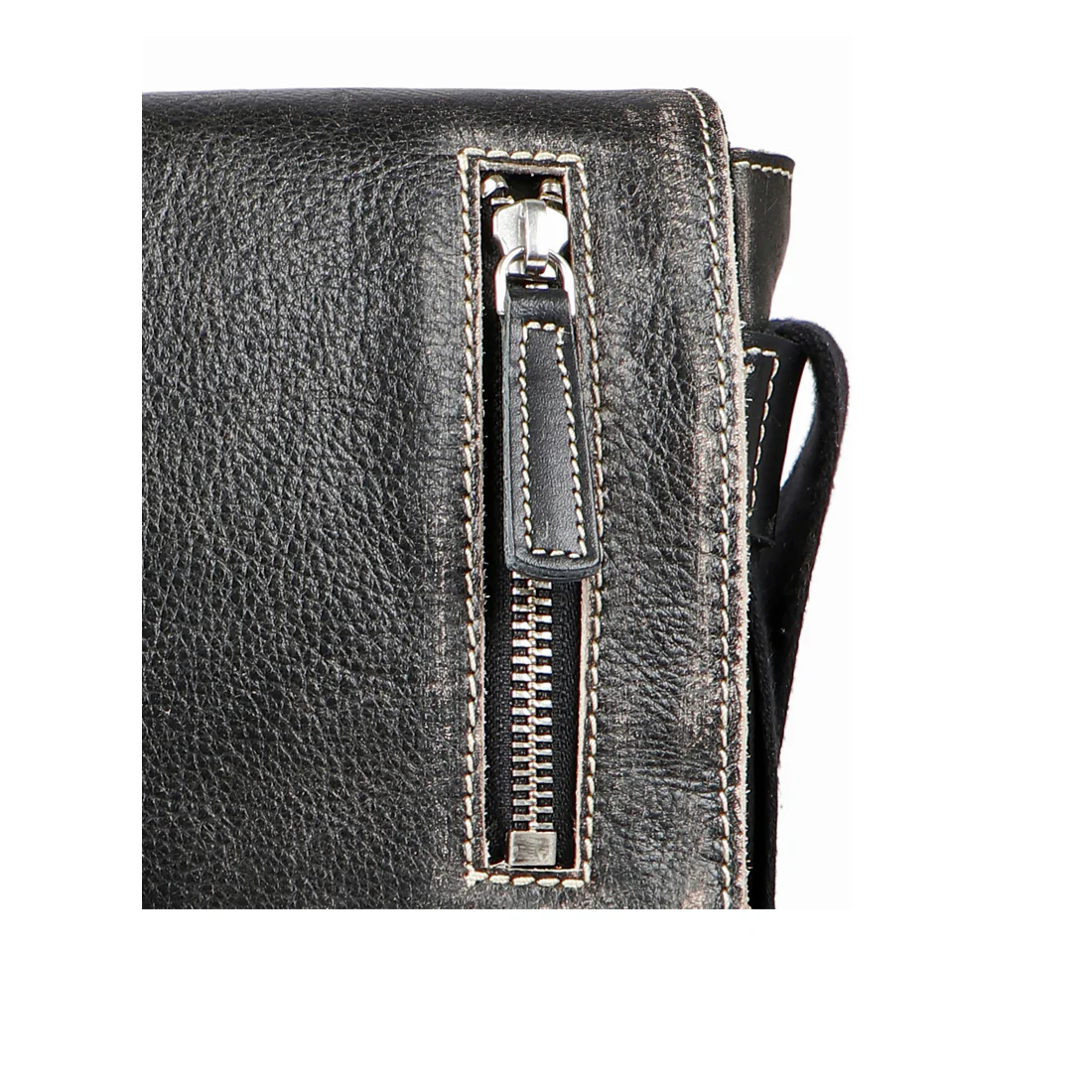 Grunge 01 Black Leather Crossbody - Image 3