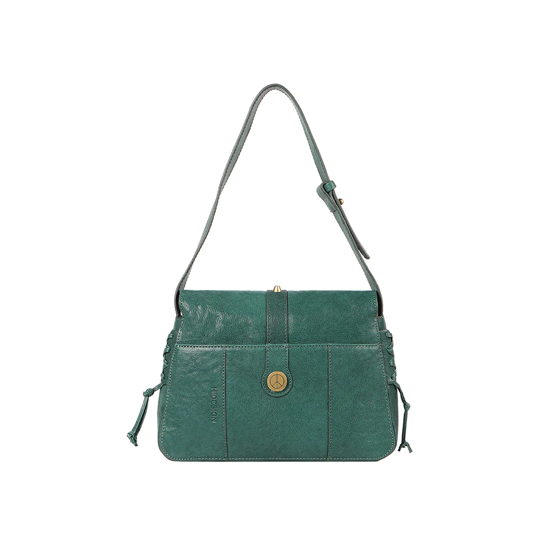 Guevara 02 Green Leather Shoulder Bag - Image 4