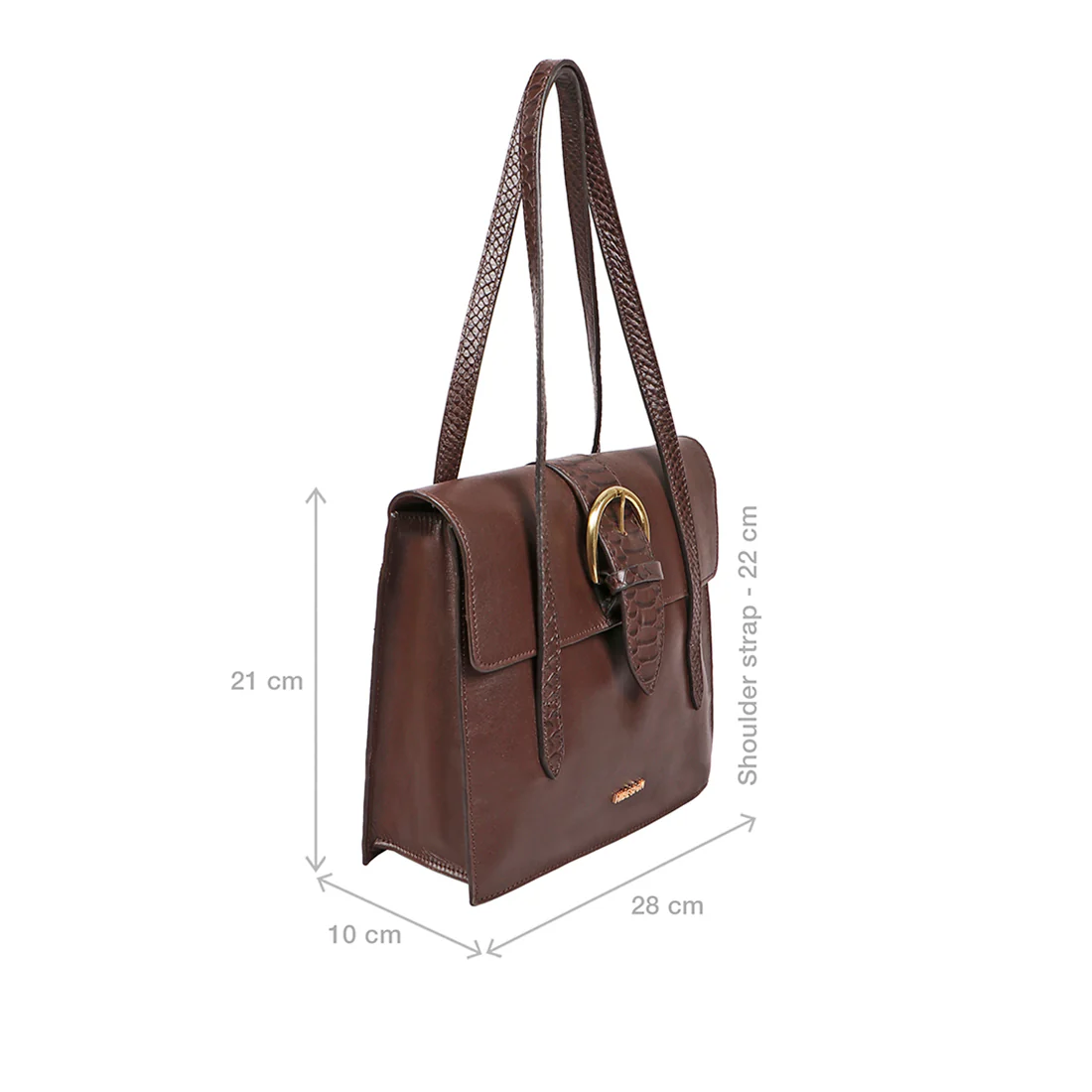 Gwen 01 Brown Leather Shoulder Bag - Image 3