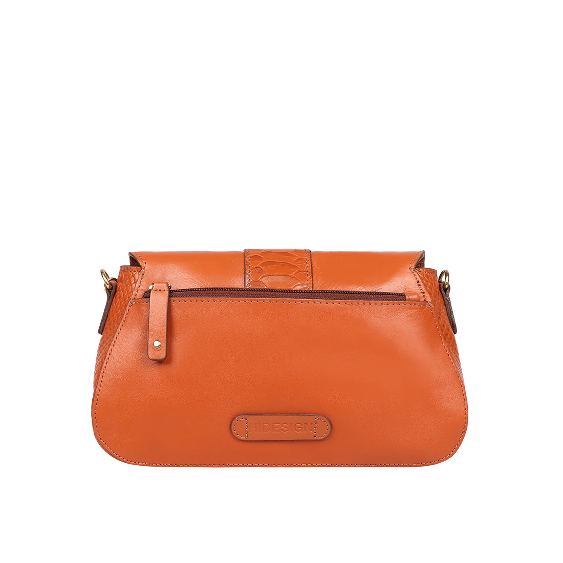 Gwen 03 Orange Leather Sling Bag - Image 4
