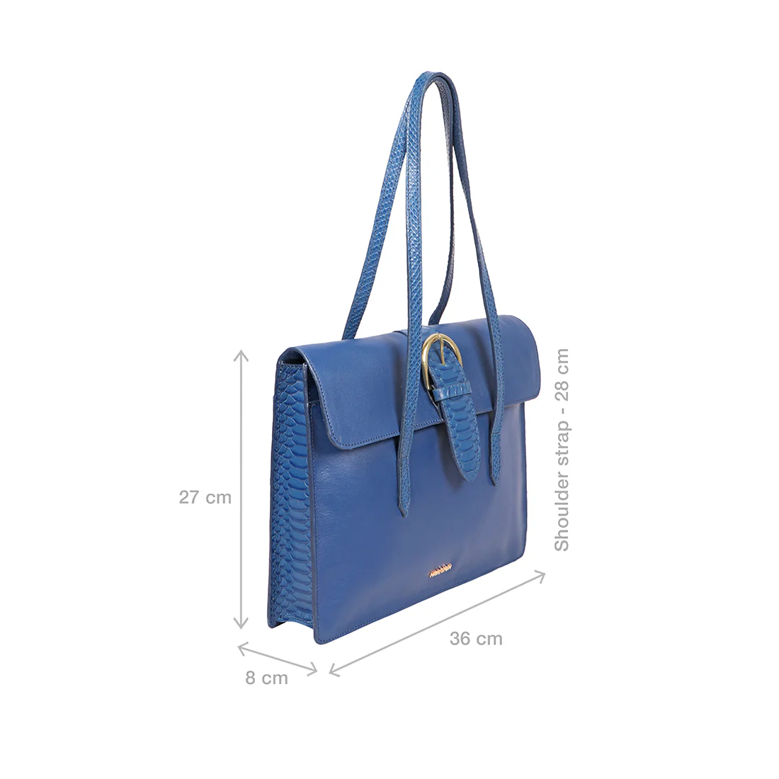 Gwen 04 Blue Leather Shoulder Bag - Image 3