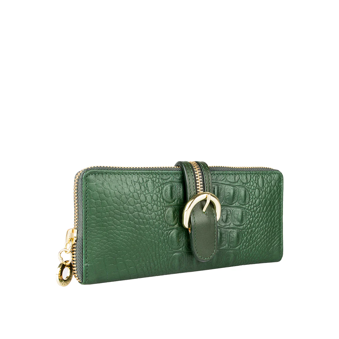 Harajuku W2 Green Leather Zip Around Wallet - Image 3
