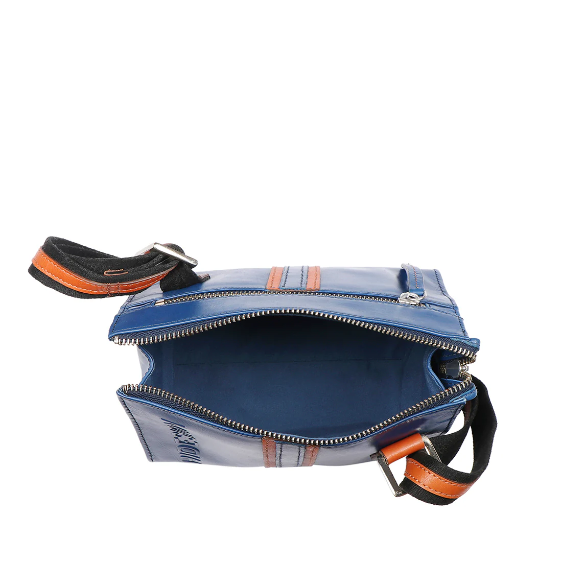 Harlem 04 Blue Leather Crossbody - Image 4