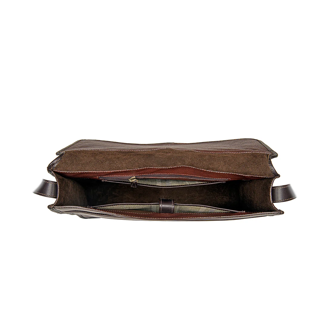 Harrison 02 Ha02 Brown Leather  Messenger Bag - Image 3