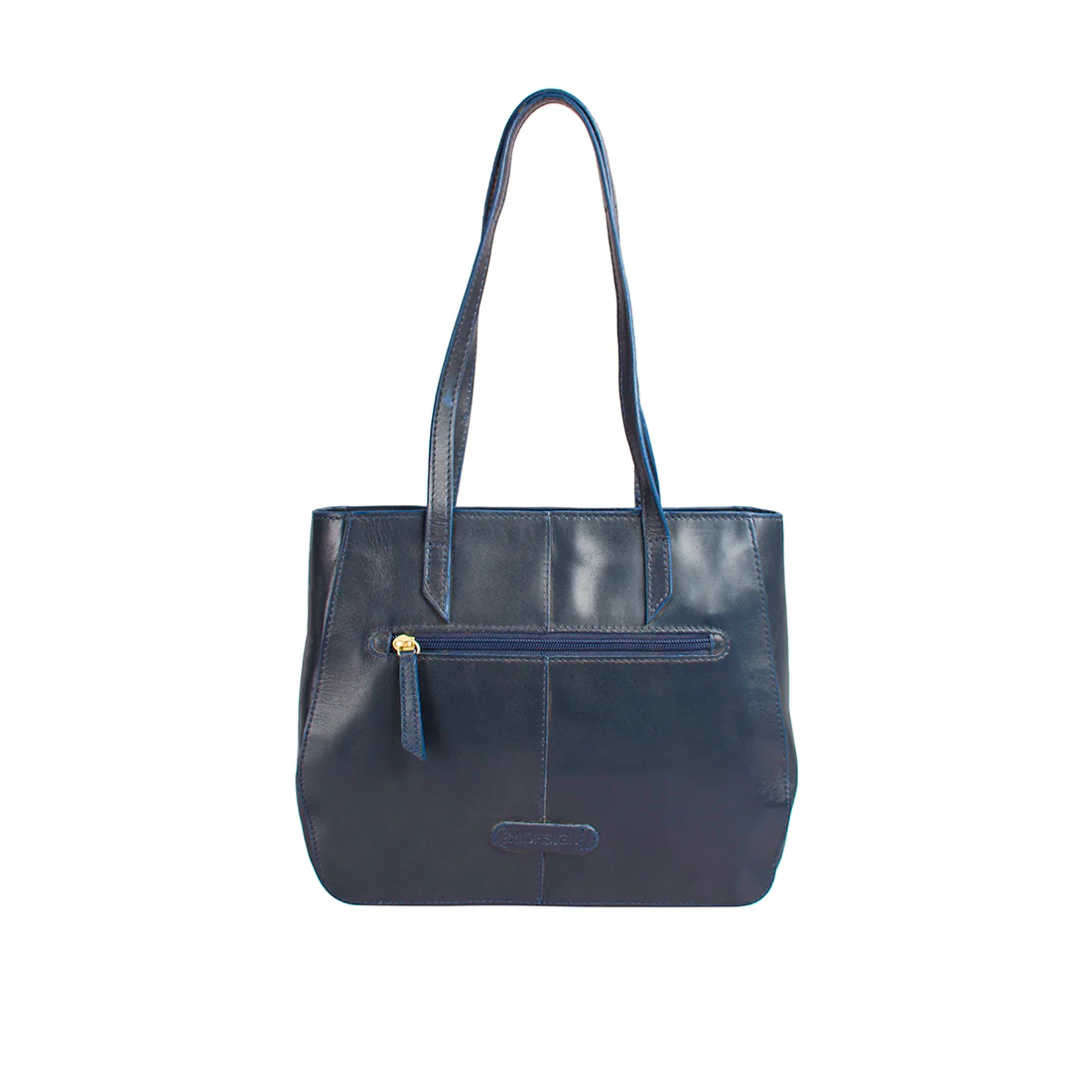 Haussman 02 Blue Leather Shoulder Bag - Image 3