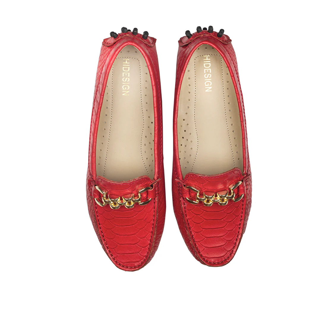 Hepburn Women's Red Leather Mocassin - Image 6
