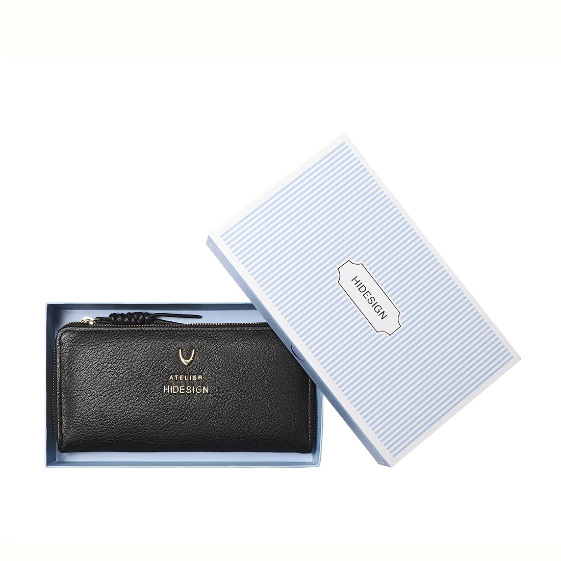 Hera W1 Black Leather Zip Around Wallet - Image 8