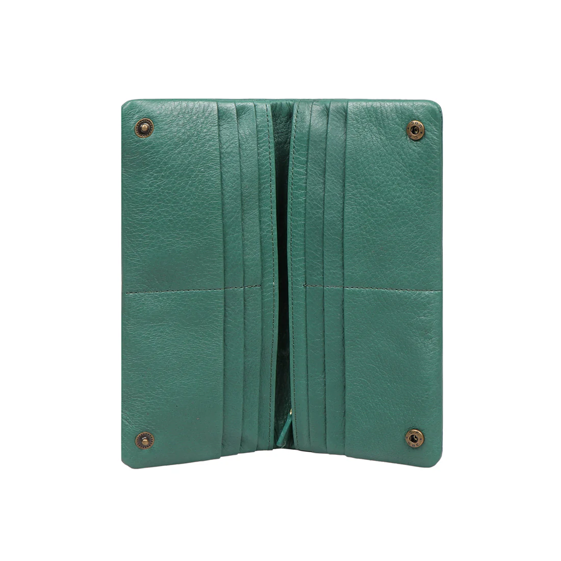 Hera W4 Green Leather Long Bi-Fold Wallet - Image 3