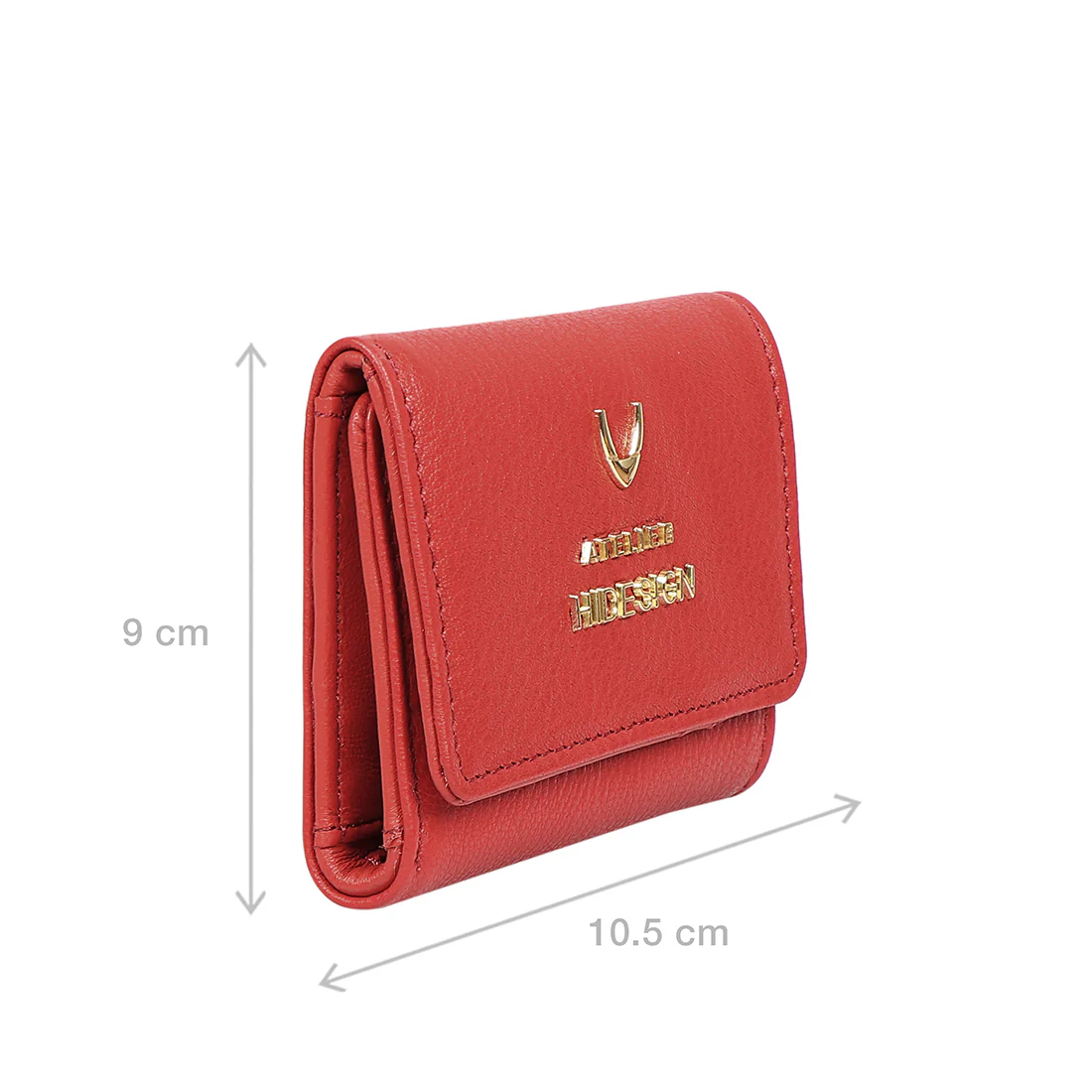 Hera W5 Red Leather Trifold Wallet - Image 4