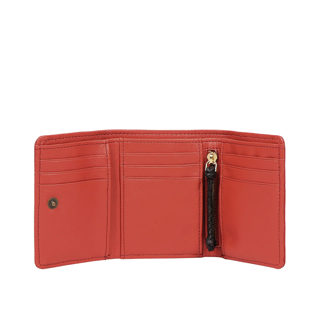 Hera W5 Red Leather Trifold Wallet - Image 5