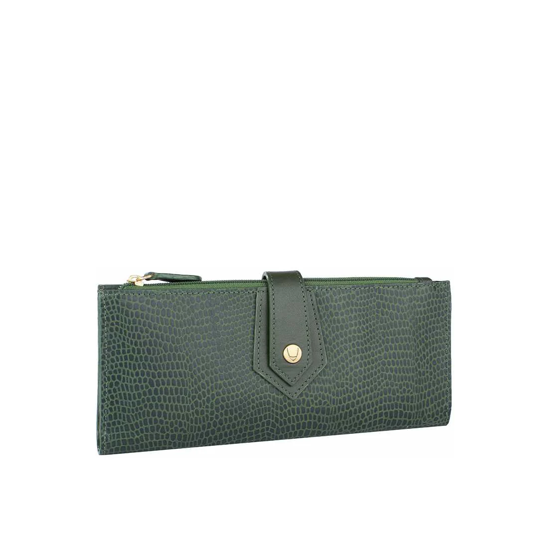 Hongkong W1 Sb Green Leather Zip Around Wallet - Image 2
