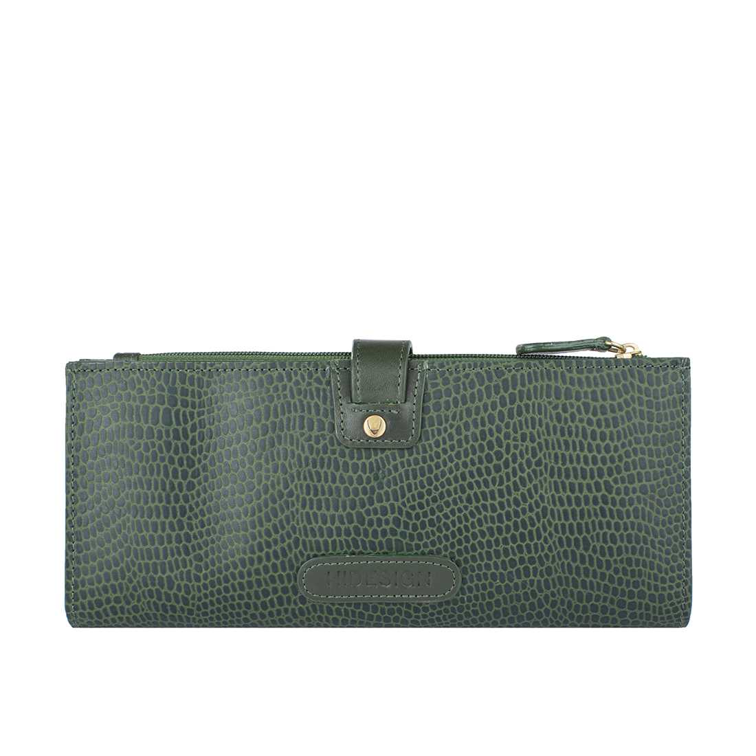 Hongkong W1 Sb Green Leather Zip Around Wallet - Image 3