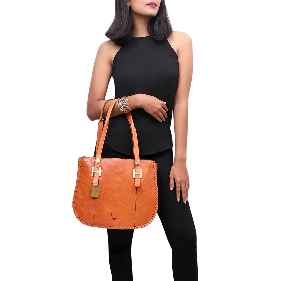 Hope 03 Tan Leather Tote Bag - Image 2
