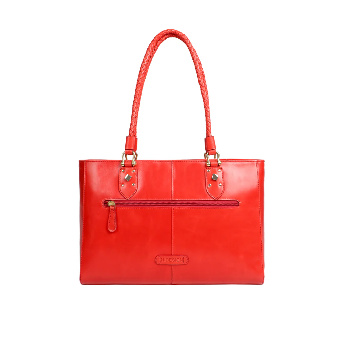 Indie 02 Red Leather Tote Bag - Image 4