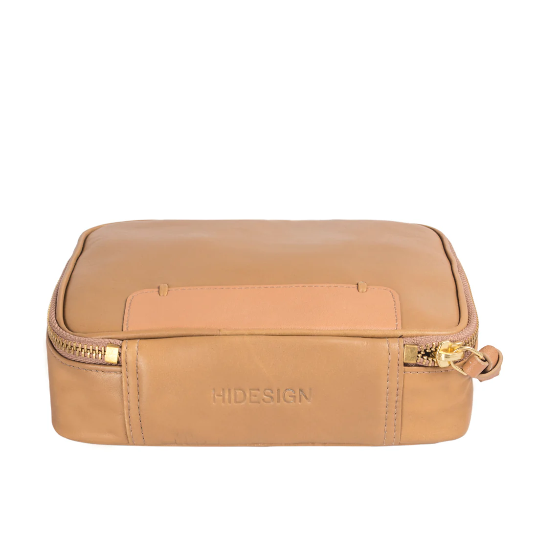 Ines Nude Leather Wash Bag - Image 3