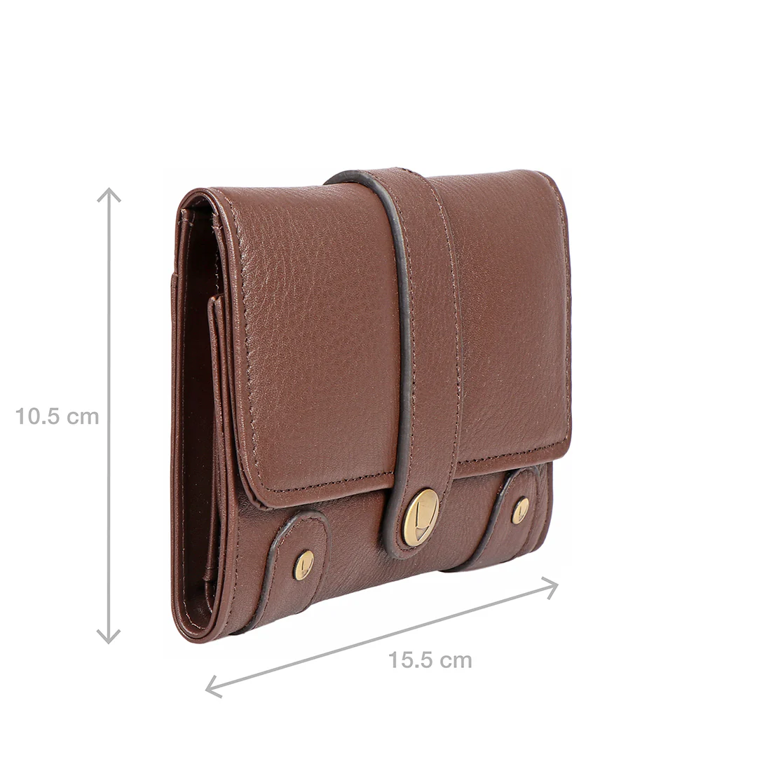 Intercato 10  Brown Leather Trifold Wallet - Image 3