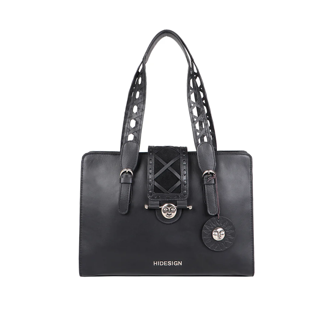Jadis 02 Black Leather Tote Bag