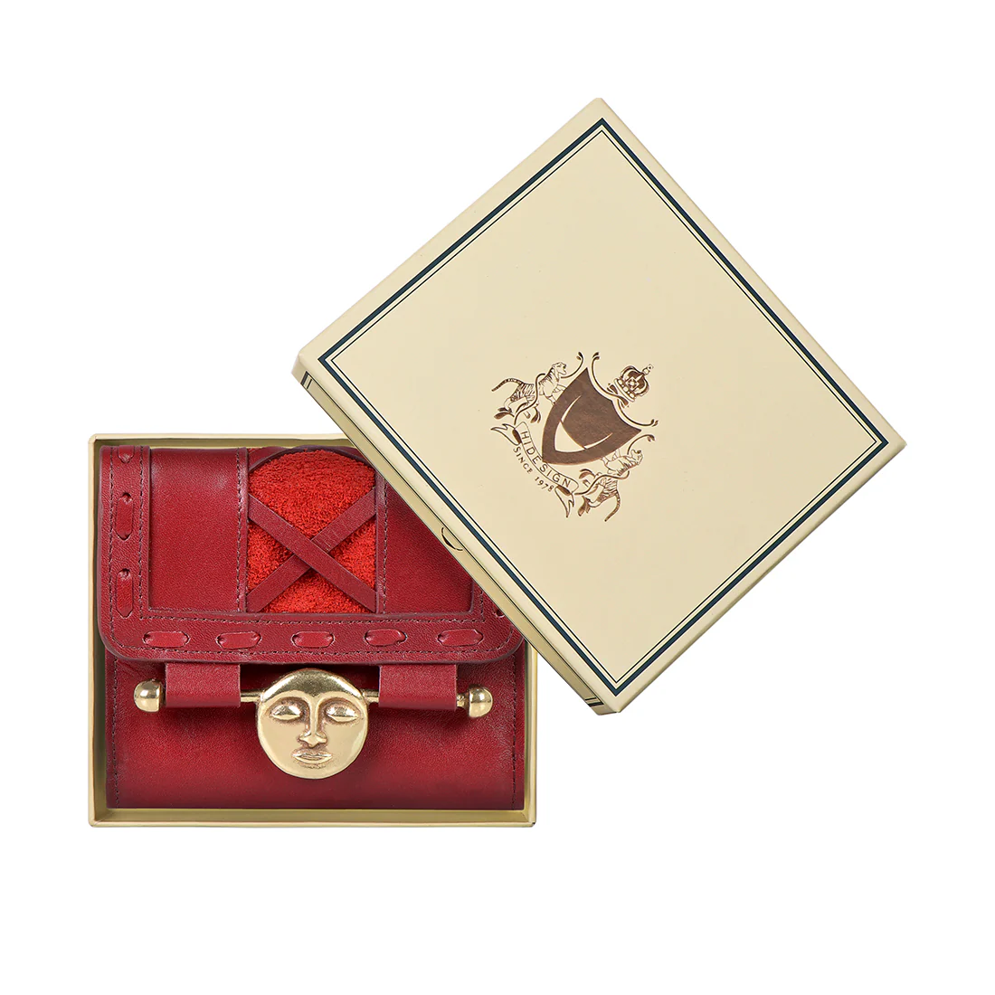 Jadis W1 Red Leather Bi-Fold Wallet - Image 7