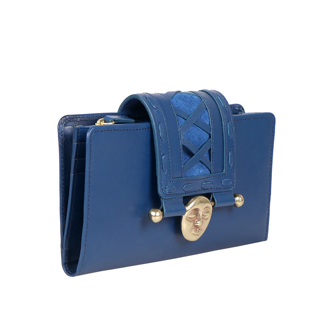 Jadis W2 Blue Leather Bi-Fold Wallet - Image 2