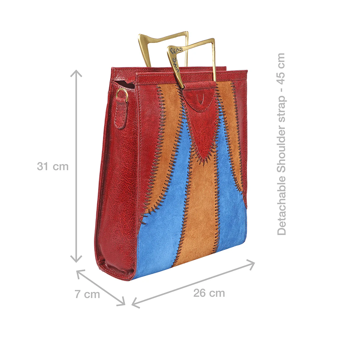 Janis 04 Red Leather Shoulder Bag - Image 3